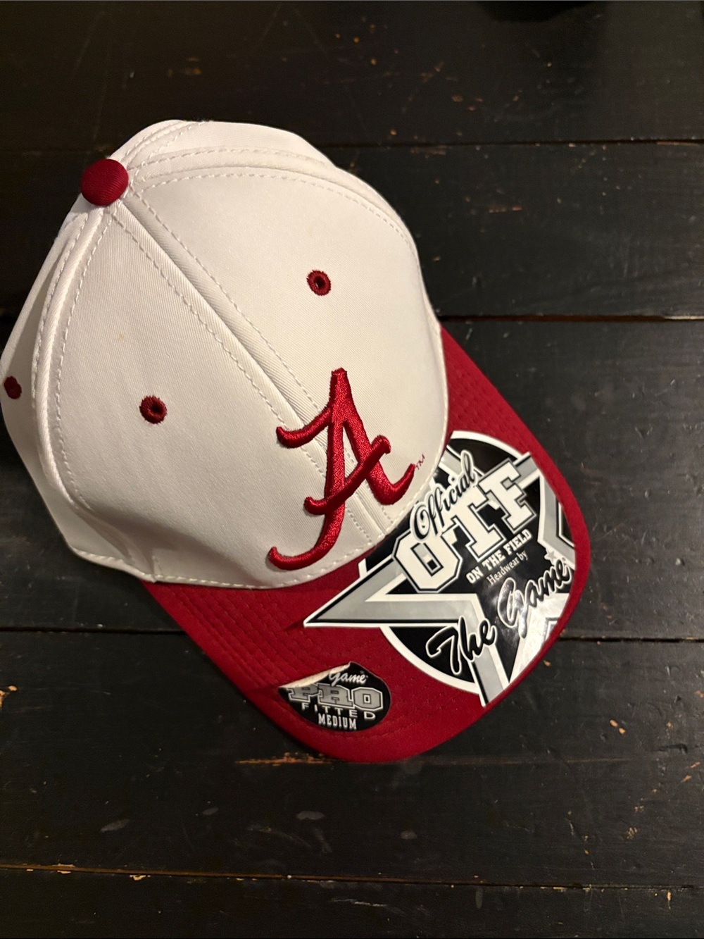 ALABAMA: Official 'A' Logo White and Red cap